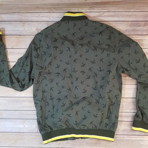 Cactus Man Zip Up Jacket Sparrow Print Mens New - Picture 6 of 7